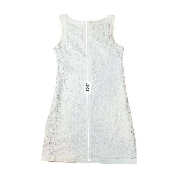 Francesca's Sleeveless Eyelet Lace White Lined  Sheath Dress SMALL Vanilla Girl - Picture 7 of 15